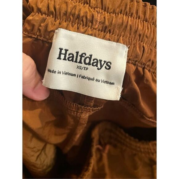 Halfdays Womens Caramel Brown Elastic Waist Hiking Climbing Shorts Size XS - Picture 3 of 5